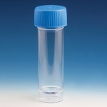 Container, Universal, 30mL, Attached Screwcap, PS, Conical Bottom, Self-Standing, 100/Bag, 5 Bags/Unit - Pack of 500