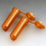 Microcentrifuge Tube, 2mL, PP, Attached Flat Top Cap, Graduated, Amber, 500/Bag, 10 Bags/Unit - Pack of 5000