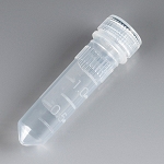Microtube, 2mL, Attached Screw Cap for Color Insert, with O-Ring, STERILE, PP, 100/Bag, 10 Bags/Unit - Pack of 1000