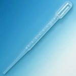 Transfer Pipet, 5.0mL, General Purpose, Graduated to 2.25mL, 150mm, 500/Dispenser Box, 10 Boxes/Unit - Pack of 5000