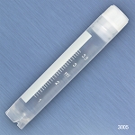 CryoCLEAR vials, 4.0mL, STERILE, Internal Threads, Attached Screwcap with Molded O-Ring, Round Bottom, Self-Standing, Printed Graduations, Writing Space and Barcode, 50/Bag, 10 Bags/Case - Pack of 500