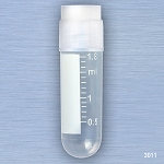 CryoCLEAR vials, 2.0mL, STERILE, External Threads, Attached Screwcap with Molded O-Ring, Round Bottom, Printed Graduations, Writing Space and Barcode, 50/Bag, 10 Bags/Case - Pack of 500