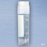 CryoCLEAR vials, 2.0mL, STERILE, External Threads, Attached Screwcap with Molded O-Ring, Round Bottom, Self-Standing, Printed Graduations, Writing Space and Barcode, 50/Bag, 10 Bags/Case - Pack of 500