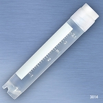 CryoCLEAR vials, 4.0mL, STERILE, External Threads, Attached Screwcap with Molded O-Ring, Round Bottom, Self-Standing, Printed Graduations, Writing Space and Barcode, 50/Bag, 10 Bags/Case - Pack of 500