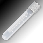 Sample Tube, 4mL, External Threads, PP, White Graduations & Marking Area, Round Bottom - Pack of 1000
