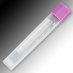 Sample Tube, 4mL, External Threads, PP, White Graduations & Marking Area, Round Bottom, Self-Standing - Pack of 1000