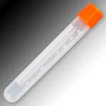 Sample Tube, 5mL, External Threads, PP, White Graduations & Marking Area, Round Bottom - Pack of 1000