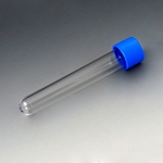 Test Tube with Attached Blue Screw Cap, 16 x 100mm (10mL), PS - Pack of 1000